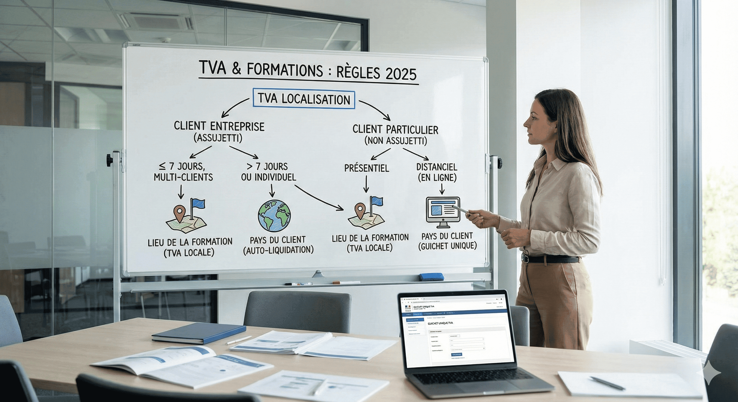 TVA et Formations : Attention à la localisation selon le profil du client